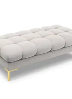 Banca Bali velvet/picioare gold – L133 x l62 x h41