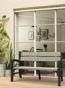 Banca gradina 3 locuri gri Keter Montero