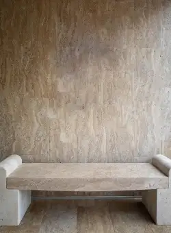 Banca gradina Romano Travertin Latte, 165 x 40 x 50 cm