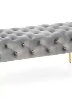 Banca tapitata Athena – Gri/Gold