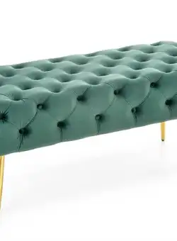 Banca tapitata Athena – Verde/Gold