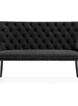 Bancuta tapitata Madame negru – H99 cm