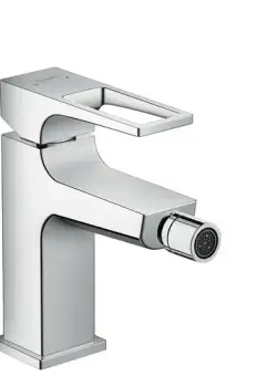 Baterie bideu Hansgrohe Metropol cu ventil push-open levier decupat