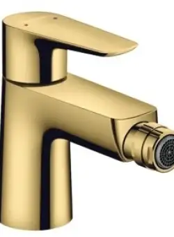 Baterie bideu Hansgrohe Talis E cu ventil pop-up gold optic lustruit