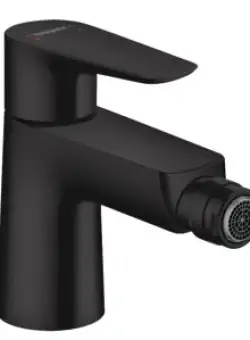 Baterie bideu Hansgrohe Talis E cu ventil pop-up negru mat