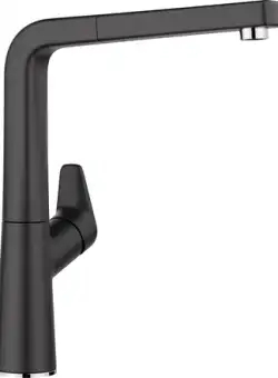 Baterie bucatarie Blanco Avona-S cu dus extractibil antracit