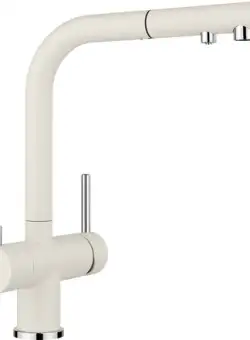 Baterie bucatarie Blanco Fontas-S II cu 3 cai dus extractibil alb antic