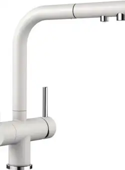 Baterie bucatarie Blanco Fontas-S II cu 3 cai dus extractibil alb