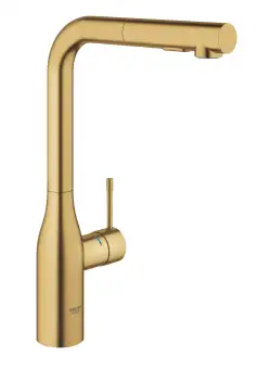 Baterie bucatarie Grohe Essence cu dus extractibil dual spray pipa L brushed cool sunrise