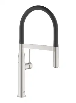 Baterie bucatarie Grohe Essence cu pipa flexibila ProfiSpray supersteel