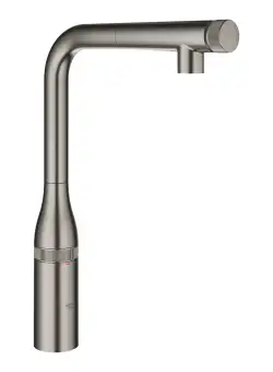 Baterie bucatarie Grohe Essence SmartControl cu dus extractibil pipa L brushed hard graphite
