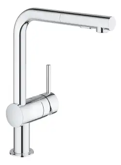Baterie bucatarie Grohe Minta cu dus extractibil dual spray pipa L crom