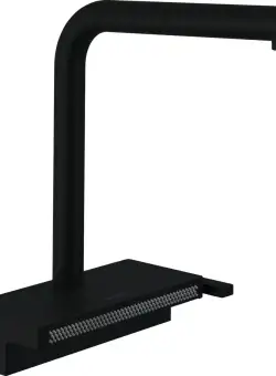 Baterie bucatarie Hansgrohe Aquno Select M81 250 dus extractibil doua tipuri de jet sBox si strecuratoare multifunctionala negru mat