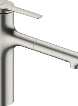 Baterie bucatarie Hansgrohe Zesis M33 cu pipa extractibila ComfortZone 160 sBox inox