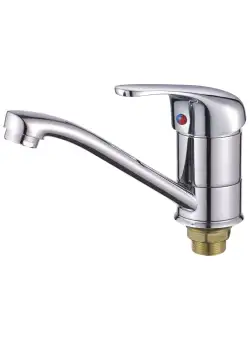 Baterie Bucatarie Q-18 Sanq, pipa medie, Argintiu, cartus cu discuri ceramice D 40 mm