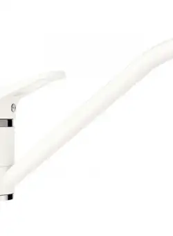 Baterie bucatarie Schock Cosmo Cristalite Alpina, aspect granit, cartus ceramic, alb