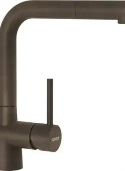 Baterie bucatarie Schock Laios Cristadur Bronze cu dus extractibil, aspect granit, cartus ceramic, maro bronz