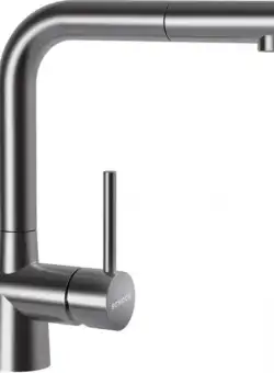 Baterie bucatarie Schock Laios Inox Periat cu dus extractibil, cartus ceramic