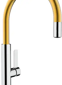 Baterie bucatarie Teka FOT 995 cu teava inalta rotativa Brass