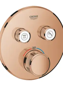 Baterie cada - dus termostatata Grohe Grohtherm SmartControl Round montaj incastrat necesita corp ingropat warm sunset