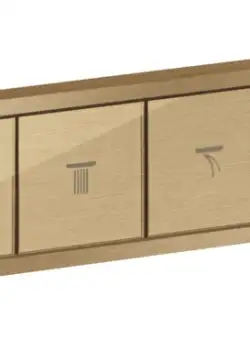 Baterie cada - dus termostatata Hansgrohe RainSelect cu 4 functii montaj incastrat necesita corp ingropat bronz periat