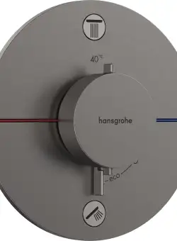 Baterie cada - dus termostatata Hansgrohe ShowerSelect Comfort S cu 2 functii montaj incastrat necesita corp ingropat negru periat
