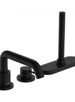 Baterie cada Hansgrohe Tecturis S din 3 elemente montare pe cada necesita corp sBox negru mat