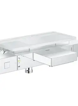 Baterie cada termostatata Grohe Grohtherm Cube cu etajera crom