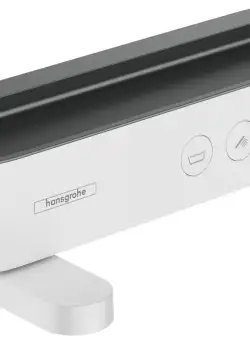 Baterie cada termostatata Hansgrohe ShowerTablet Select 400 cu pipa rotativa alb mat