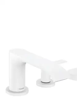 Baterie cu montaj pe cada Hansgrohe Vivenis cu 4 elemente si sBox alb mat