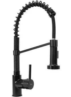 Baterie de bucătărie Rea Spring negru black Dus flexibil