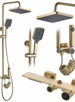 Baterie de dus Helix auriu periat