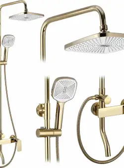 Baterie de dus Storm auriu