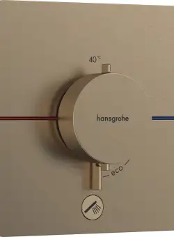 Baterie dus termostatata Hansgrohe ShowerSelect Comfort Q cu montaj incastrat necesita corp ingropat bronz periat