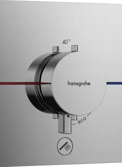 Baterie dus termostatata Hansgrohe ShowerSelect Comfort Q cu montaj incastrat necesita corp ingropat crom