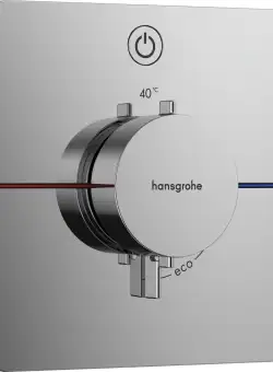 Baterie dus termostatata Hansgrohe ShowerSelect Comfort Q On/Off cu montaj incastrat necesita corp ingropat crom