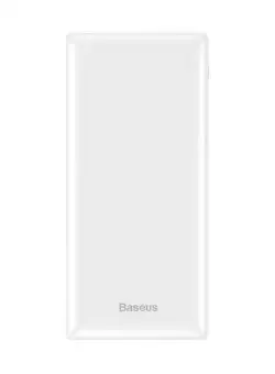 Baterie externa PowerBank BASEUS Mini JA 30000mAh, 2xUSB, USB-C, Micro, Lightning 3A (alb) PPJAN-C02