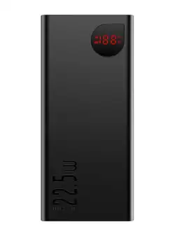Baterie externa Powerbank cu afisaj digital BASEUS Adaman Metal, 20000 mAh, 22,5 W (negru) PPAD000101