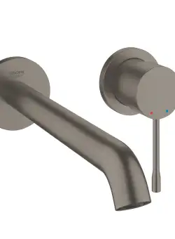 Baterie lavoar Grohe Essence New L din 2 elemente de perete montaj incastrat necesita corp ingropat brushed hard graphite