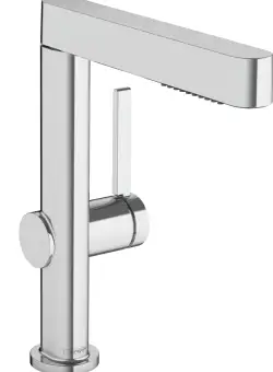 Baterie lavoar Hansgrohe Finoris 230 cu dus extractibil 2 tipuri de jet ventil push-open crom