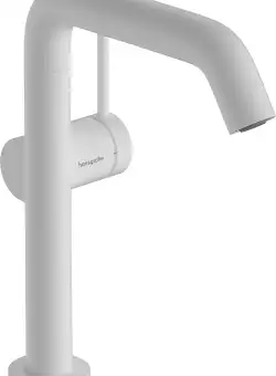 Baterie lavoar Hansgrohe Tecturis S 210 Fine pipa pivotanta CoolStart ventil click-clack alb mat