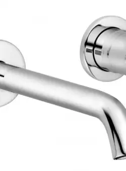 Baterie lavoar Kludi Bozz de perete din doua elemente pipa 230mm fara ventil montaj incastrat necesita corp ingropat