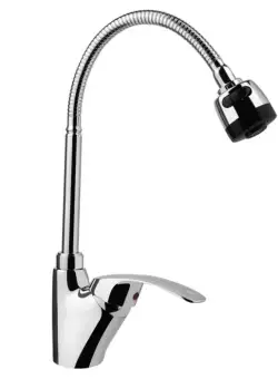 Baterie pentru bucatarie cu pipa flexibila Sanitec SN0017, monocomanda