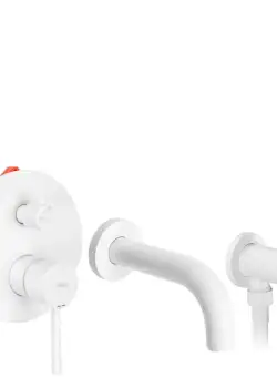 Baterie pentru cada Lungo incastrata alb mat