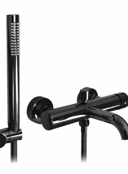 Baterie pentru cada Lungo negru metalic