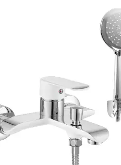 Baterie pentru cadă REA BLOOM White Chrome