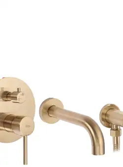 Baterie pentru cadă Rea Lungo Gold Brush + Box