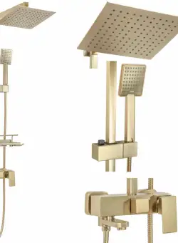 Baterie pentru dus Jack auriu periat