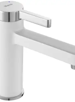 Baterie Polo alb/crom – H 15 cm