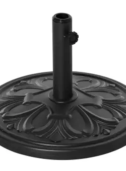 Baza Rotunda pentru Umbrela Outsunny, Plastic,13 kg, pentru Stalpi de 35-38-48 mm, Negru | Aosom RO
